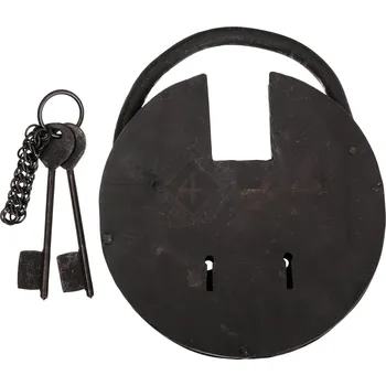 Karnevalový kostým Lord of Battles Velký středověký visací zámek se dvěma klíči