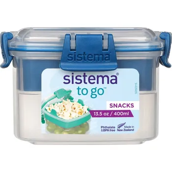 Dóza na potraviny Sistema Svačinový box s miskou To Go Snacks 400 m, modrá
