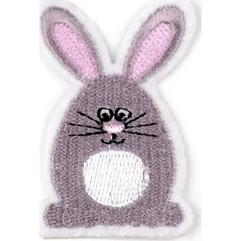 Nažehlovačka zajíček šedá světlá 10 ks