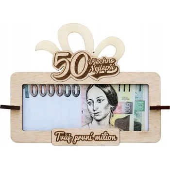 Obraz Tabulka na peníze Tvůj první milion k 50 CZ