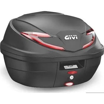 Zavazadlo na motocykl B360N2 kufr Givi černý (Monolock s vlastní plotnou) s červenými odrazkami, objem 39 ltr.