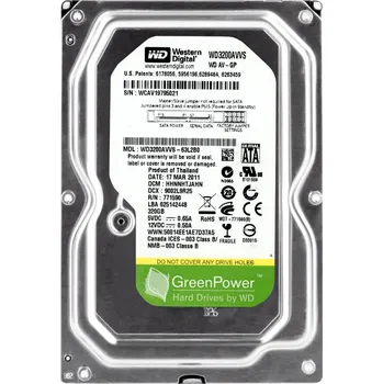 Interní pevný disk Pevný disk Western Digital AV-GP WD3200AVVS 320 GB SATA II 3,5"