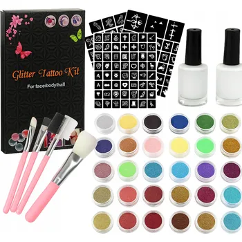 kreativní sada Třpytivé tetování pro děti – omyvatelná sada XXL