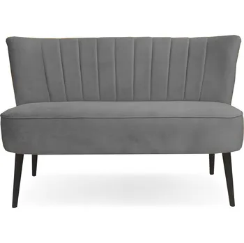 Sedací souprava Moderní šedá dvoumístná pohovka Sally čalouněná do obývacího pokoje na vysokých nohách