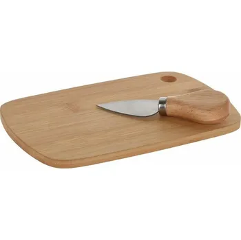 Dóza na potraviny Intesi sada na sýr s bambusovým prkénkem a nožem na sýr obdélníková přírodní