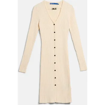 Dámské šaty ŠATY KARL LAGERFELD JEANS KLJ KNITTED DRESS PRISTINE