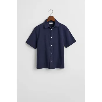 Dívčí košile KOŠILE GANT COTTON LINEN SS SHIRT MARINE