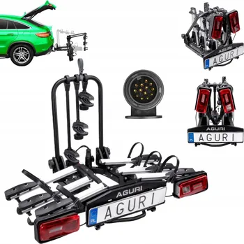 Nosič kol Nosič kol Aguri Krab 3 stříbrný, platforma na tažné zařízení, 60 kg