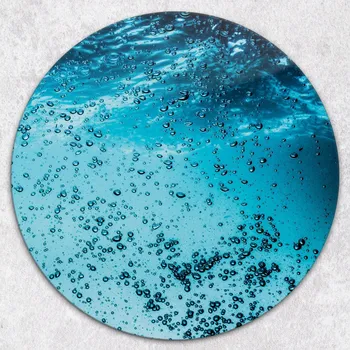 Kuchyňské prkénko Stylové a odolné kulaté skleněné prkénko s potiskem Kapka vody průměr 40 cm