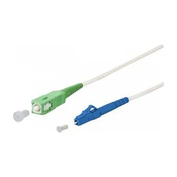 Síťový kabel SC/APC - LC/UPC simplex 9/125 SM 1m arm.bílý 3mm B3 LSZH