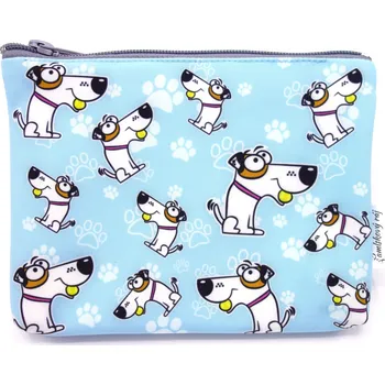 Pamlskový Ráj Univerzální taštička -jack russell teriér Barva: tyrkysová
