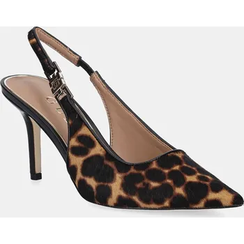 Dámské lodičky Lodičky Guess NASSHALY hnědá barva, FLTNSH LEP05 FLTNSH.LEP05.TAN 82X, EUR 37