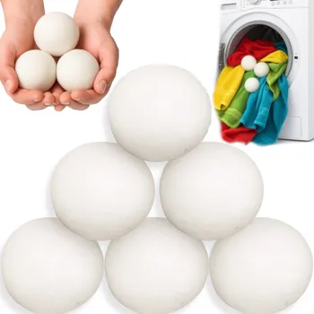 Vlněné míčky do sušičky prádla, změkčující, pro měkké praní a sušení 6 ks