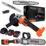 Úhlová bruska AKU + adaptér na řetězovou pilu, Kraft&Dele KD10624