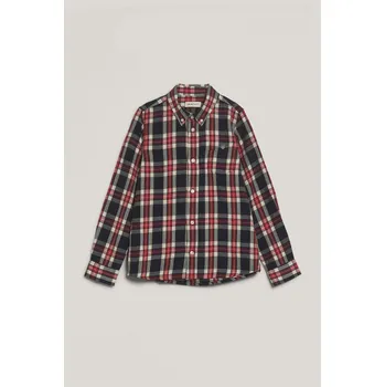 Dívčí košile KOŠILE GANT CHECKED FLANNEL BD SHIRT EVENING BLUE