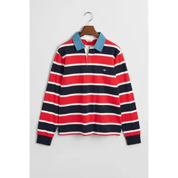 Dívčí košile POLOKOŠILE GANT STRIPED SHIELD RUGGER EVENING BLUE
