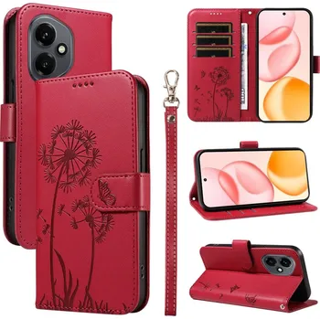 Pouzdro na mobilní telefon VSECHNONAMOBIL 113601 ART DANDELION Peněženkové pouzdro pro Honor 400 5G červené