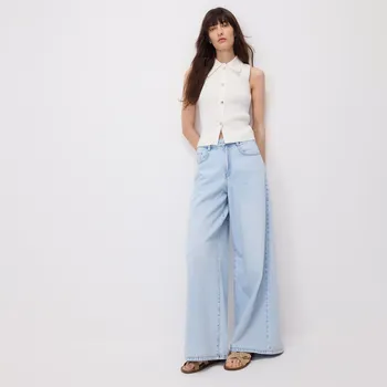 Dámské džíny Reserved - Džíny se širokými nohami - modrá - YT360-05J - YT360-05J-36