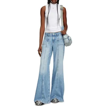 Dámské džíny DŽÍNY DIESEL D-AKII TROUSERS BLUE