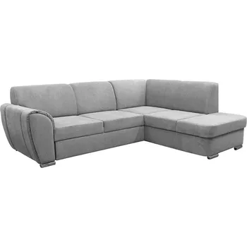 Sedací souprava Rozkládací rohová sedací souprava s úložným prostorem do L SERPA pravá šedá