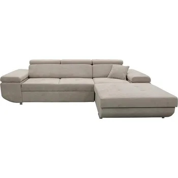 Sedací souprava Rozkládací rohová sedací souprava s úložným prostorem do L CASTELO pravá šedá