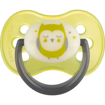 dudlíky Canpol babies Dudlík kaučukový třešinka 0-6m NIGHT DREAMS žlutý (22642)
