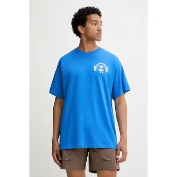 Pánské tričko Bavlněné tričko adidas Originals Music Fests Tee KR5104 modrá 55X, vel. L