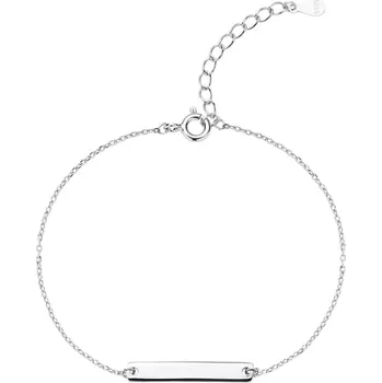 Náramek NUBIS® Dámský stříbrný náramek s destičkou - NB-1080