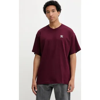 Pánská móda Bavlněné tričko adidas Originals Essentials KT0779 burgundské 93X, vel. L