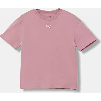 Chlapecké tričko Dětské bavlněné tričko Puma ESS Boxy Tee G 685131. růžová 30X, vel. 164