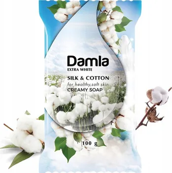 Mýdlo DAMLA TUHÉ MÝDLO HEDVÁBÍ A BAVLNA 100G BÍLÉ