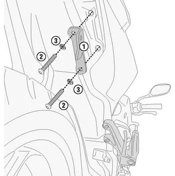Zavazadlo na motocykl 1185KIT sada pro montáž Te1185 bez 1185 FZ pro Honda CB 650 R (21-23)