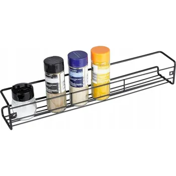 police Police na KOŘENÍ kuchyňská nástěnná kovová černá