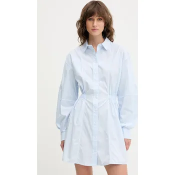 Dámské šaty Bavlněné šaty Tommy Jeans DW0DW21744 modrá 50X, vel. XL