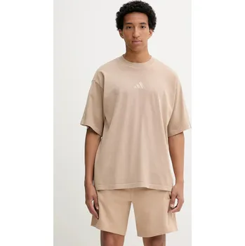 Pánské oblečení Bavlněné tričko adidas All SZN JN0609 béžová 80X, vel. S