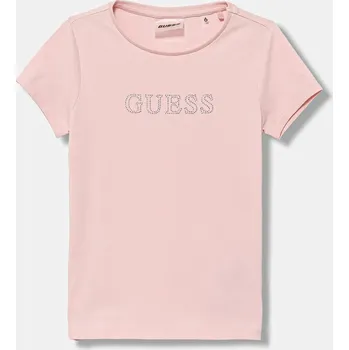 Dívčí tričko Dětské tričko Guess růžová barva, J4RI49 J1314 J4RI49.J1314.9BYA 30X, vel. 167