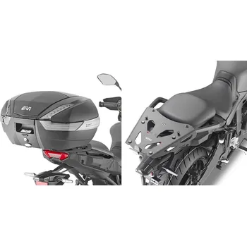 Zavazadlo na motocykl Sra2159 hliníkový special rack Yamaha Tracer 9 (21-24) včetně černé hliníkové plotny pro Monokey