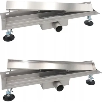 Odvodňovací žlab A4H LINEÁRNÍ ODTOK KE STĚNĚ 70 cm - 2v1 Možnost Vložení DLAŽDICE