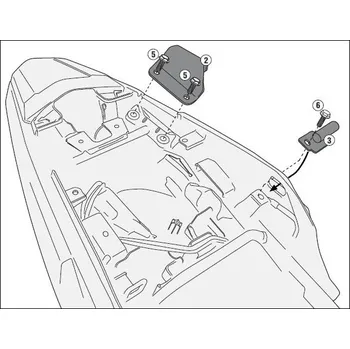 Zavazadlo na motocykl 1152KIT sada pro samostatnou montáž nosiče Plx 1152/Plx 1176 pro Honda CB 500 F (16-18)/(19-23)