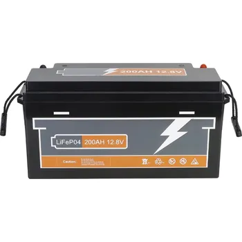 Trakční baterie Baterie LiFePO4 12,8V 200Ah, 2560Wh, Lithium-železo-fosfátová baterie, 200A, BMS (Náhrada za trakční baterie, lithiová baterie, BMS, LiFePO4 baterie, solární baterie)