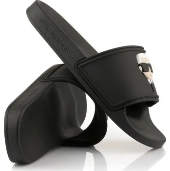 Dámské pantofle PANTOFLE KARL LAGERFELD KONDO 2.0 KARL NFT SLIDE BLACK RUBBER