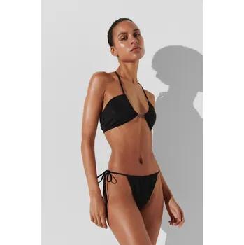 Dámské plavky PLAVKY KARL LAGERFELD KARL DNA GLAM STRING BOTTOMS BLACK