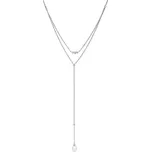 Gaura Pearls Stříbrný náhrdelník se sladkovodní perlou Laurence - stříbro 925/1000 SK23494N Stříbrná 44 cm