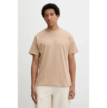 Bavlněné tričko adidas All SZN JX5083 béžová 80X, vel. L