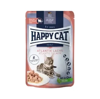 Krmivo pro kočku Happy Cat losos 20x85g kapsička KARTON (+ SLEVA PO REGISTRACI/PŘIHLÁŠENÍ! ;))