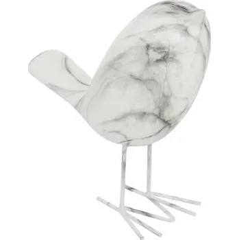 Dekorační figurka Bird Olen 19 cm bílý mramor glamour do obýváku Atmosphera