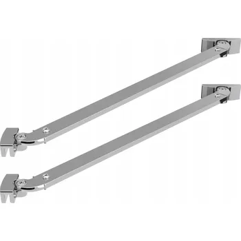 Vrták ÚHELNÍKOVÁ VZPĚRA KABINY PRO SKLA 6MM CHROMOVÁ PRO STĚNU SADA 2 KS