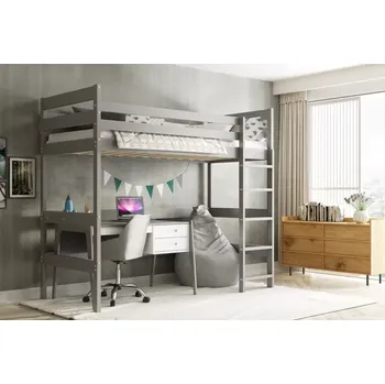 Postel Vyvýšená postel Antresola 200 x 90 grafit | bez matrace