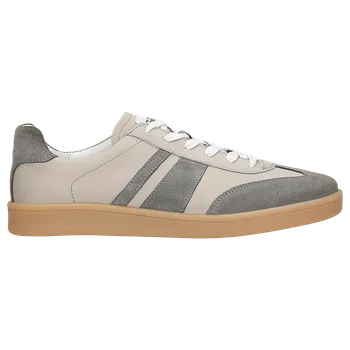 Pánské polobotky Šedé Pánské Tenisky Z Pravé Kůže Wojas 1023470 45