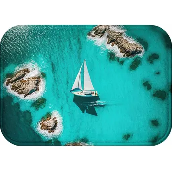 Koupelnová předložka KOUPELNOVÁ PŘEDLOŽKA MĚKKÁ OBDÉLNÍKOVÁ RYCHLESCHNOUCÍ ROHOŽKA 40x60 HIT PŘÍRODA